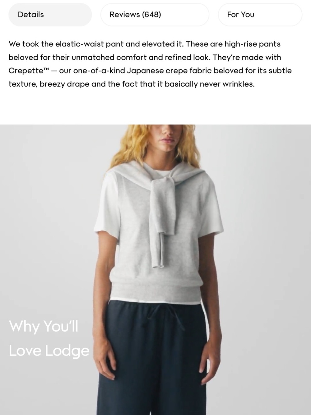Aritzia Wide-Leg Drawstring Lodge Pant in Taupe - Picture 9 of 9